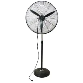 32607210 Northland Northlight 30 Inch Jet Black Adjustable Height 3-speed Oscillating Pedestal Fan