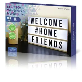 Gm8282 Northpoint Cinema Style 10-led Home Decor Light Box With 109 Letters And Large #3