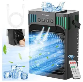 B009vxwdbg Noxozoqm Portable Air Conditioners Fan Evaporative Cooler With Remote 40oz Water New