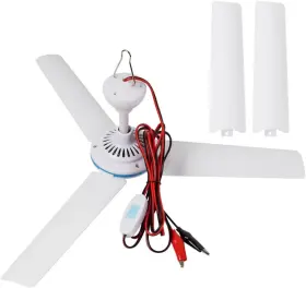 Npkrrsk 313088042054 Dc 12v Portable Ceiling Fan 19.7 Inch Mini Hanging Camping Tent Fans For