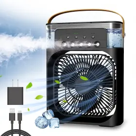 Af-001-old Ntmy Enfriador De Aire Personal Con Luces Led Siete Colores Y Temporizador
