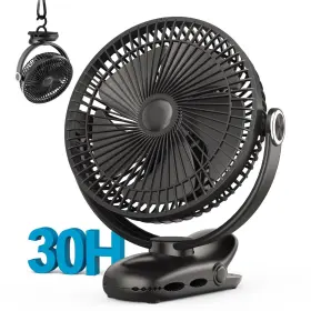 Nuerst 723496168442 10000mah 30hrs Rechargeable Fan Portable 8 Inch Clip On Battery Operate