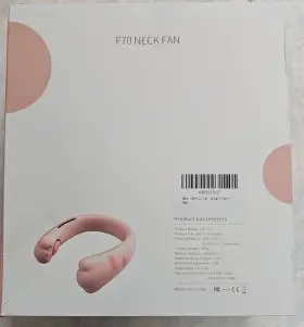 Nuerst 723496168565 Neck Fan With 5000mah Rechargeable Battery F70 - Pink New #3