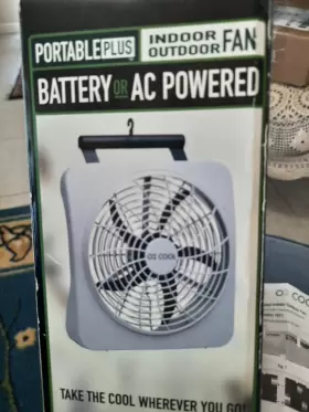 O2 Cool 755247011455 Portable Plus Indoor Outdoor Fan Battery Or Ac Powered