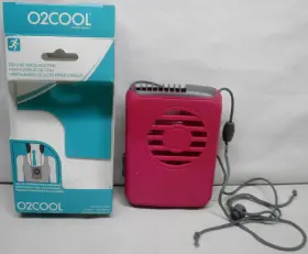 O2 Cool 755247124025 Deluxe Necklace Fan Pink