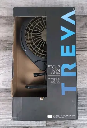 O2 Cool 755247164120 Treva 5 Inch Clip Fan Battery Powered