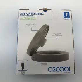 Fd05001a O2 Cool Portable Fan 5 Inch Electric Or Usb Includes Adapter And Cable - Nib #3