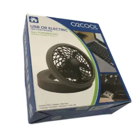 Fd05001a O2 Cool Portable Fan 5 Inch Electric Or Usb Includes Adapter And Cable - Nib