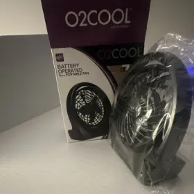 Fd05010 O2 Cool Battery Operated 5-inch Portable Black Desk Fan Batteries Not Included