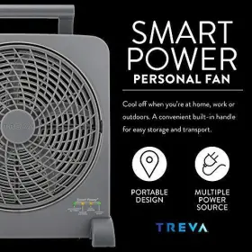 Fd10006au O2 Cool Treva 10 Inch Rechargeable Portable Fan Smart Power Air Circulator. Plug-in A #2
