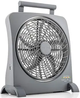 Fd10006au O2 Cool Treva 10 Inch Rechargeable Portable Fan Smart Power Air Circulator. Plug-in A