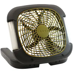 Fd10018l O2 Cool Treva 10 Inch 3-speed Black/olive Electric Or Battery Operated Camping Fan With