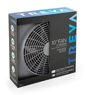 Fd10101a O2 Cool Treva 10inch Portable Desktop Air Circulation Battery Fan 2 Speed Compact Foldin #2