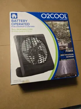 Fdo5017 O2 Cool Black Portable Fan