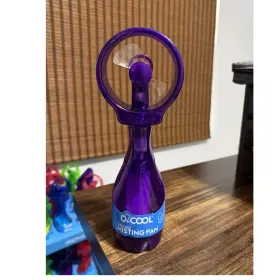 O2 Cool Fml0001-pur Deluxe Misting Fan Handheld Battery Powered Purple
