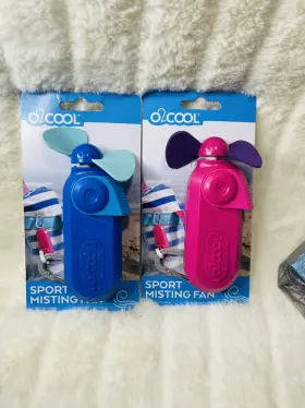 Fms0003 O2 Cool 2 New 02 Sports Misting Fan Portable Blue/ Pink
