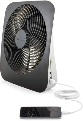 O2cool 755247118796 Treva 10-inch Portable Desk Battery Fan Powered By And/or Ac Adapter