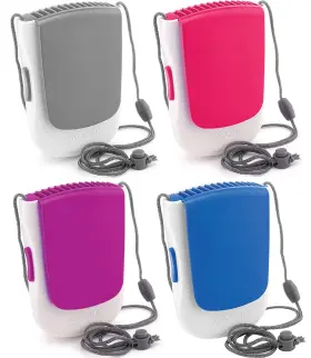 O2cool 755247205526 Deluxe Necklace Fan Battery Powered Hands-free Personal Cooling With Adju
