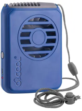 O2cool 755247211794 Personal Travel Rechargeable Battery Powered Neck Cooling Fan Single Pack D