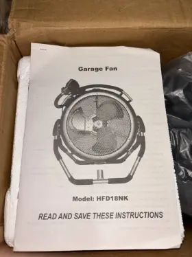 Hfd18nk Oceanaire Industrial High Velocity Garage Fan 18 Inch Ceiling Or Floor #3