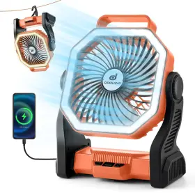 Odoland B0dn6qtntp Rechargeable Camping Fan 20000mah Battery Fans Led Lantern For Tent Car