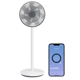 Ofuzzi 793227168645 Breeze 10 Smart Pedestal Fan 39ftft Quiet 140 Oscillating - White