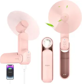 Ohjoin 313050782773 4 In 1 Portable Handheld Fan Personal Foldable Pocket With Power Bank