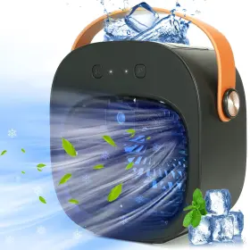 Tableairfanf5 Ohmanhe 717181110557 Portable Air Conditioners 5200mah Rechargeable Mini Conditioner Fan 3 W