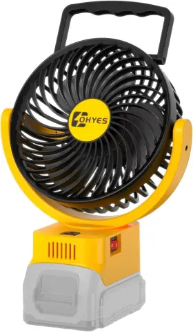 Dw-08 Ohyes Portable Jobsite Fan For Dewalt 20v Max - Brushless And Usb Fast Charging