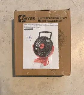 Mk-08 Ohyes Jobsite Fan Compatible With Milwaukee 18v Battery Brushless Motor Usb