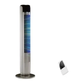 Olixis Ts-35in-gy 36 Inch Tower Oscillating Fan With Remote For Bedroom Living Room Office Indoor