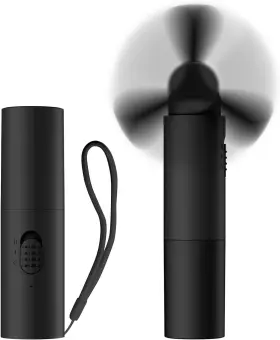 Olv 744759825520 Portable Handheld Mini Fan Rechargeable 3000mah Usb Foldable Pocket Black