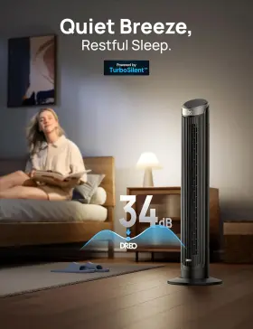 Dr-htf008 Onestop-stores Tower Fans For Bedroom 90 Oscillating Indoors 4 Modes 5 Speeds Max 2 #3