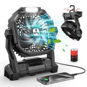F660 Onlynew 791069639798 Portable Fan Rechargeable 20000mah Cordless Battery Medium Black