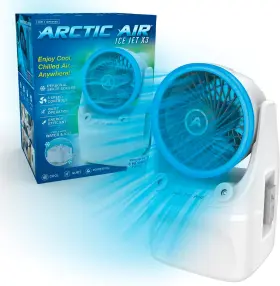 Ontel 744759613950 Lightweight Arctic Air Ice Jet X3 Portable Cooler 3-speed