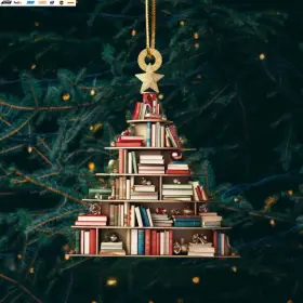 B2u1t Opolar 2d Acrylic Flat Printing Books Pendant Home Tree Window Hanging Decor Gift For B #3