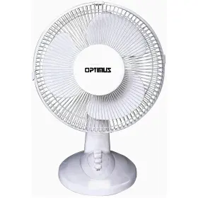 Optimus 630326212308 12ftft Oscillating Table Fan In White