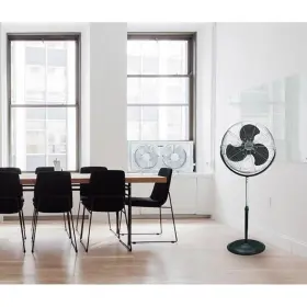 F-4184-u-b Optimus 18 Inch 3 Speed Standing 360 Degree Tilt Industrial Floor Fan Black Used #2
