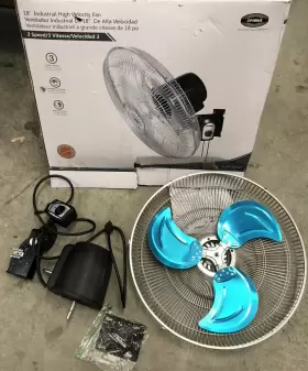 F4187 Optimus Industrial Grade In Oscillating Wall Fan