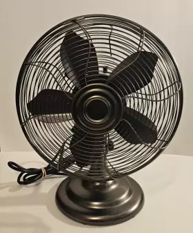 Ft30-9u3 Optimus Antique Reto Style Table Fan 12 Inch 3 Speed 5 Blade Oscillating -all Metal
