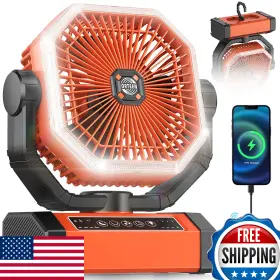 B0bxhh7j4n Orteen 9-inch 24000mah Rechargeable Camping Fan - Portable Battery Operated 60h