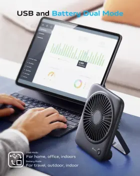 Otlonpe 794414024256 Desk Fan Rechargeable Portable 4000mah Battery Operated Personal #2