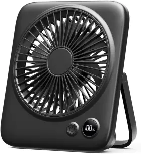S-f16a Otlonpe Small Desk Fan Quiet 4000mah Personal Rechargeable Black