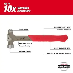 Outad 313056210201 16 Oz. Steel Ball Peen Hammer #2