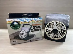 Ozark Trail 035355422436 2-speed Portable Battery Fan With Fluorescent Light Vintage Camping