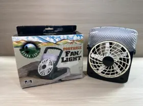 412243 Ozark Trail 2-speed Portable Battery Fan With Fluorescent Light Vintage Camping