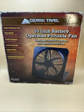 Ozark Trail 755247118970 10 Inch Portable Fan Battery/ac Operated Camping Outdoors