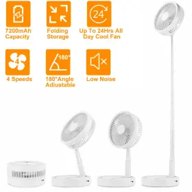 Paddsun 883148218144 Foldable Fan - Portable Home Office And Travel Cool Air Solution