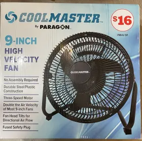 Pmhv-9p Paragon / Cool Master 9 Inch High Velocity Fan 3 Speed By New Very Rare