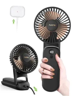 Oehdledl-10000bl Partyreal 3 In 1 Handheld Fan Exquisite 10000 Battery Hand Flashlight 5 Speed Led